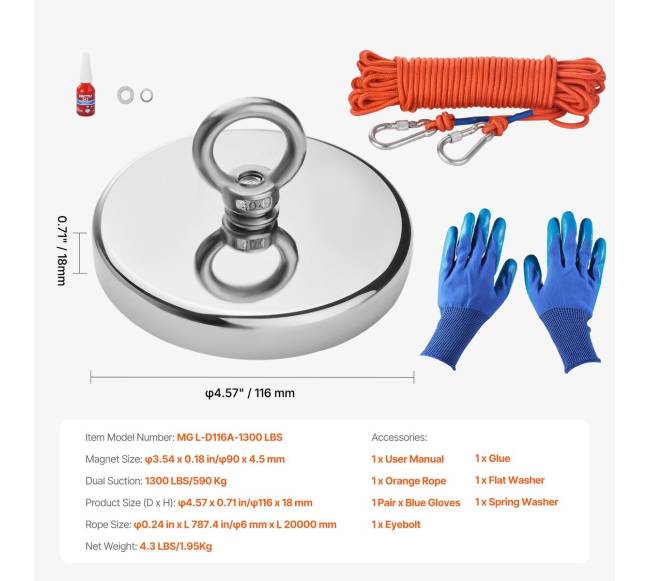 590 kg traukos žvejybos magneto komplektas6