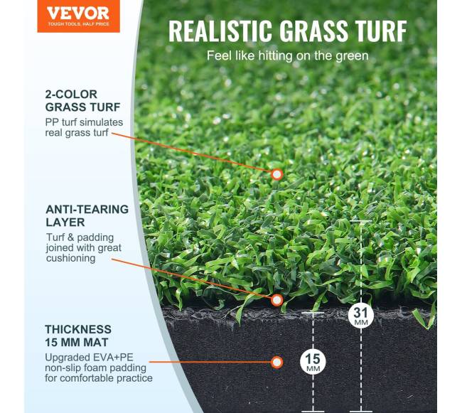 5x4ft dirbtinė žolė golfui1