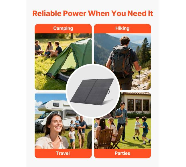 Sulankstomas 200W saulės kolektorius su rėmu5