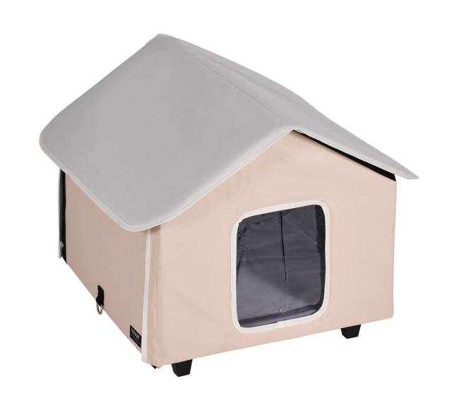 Pakilęs šildomas kačių namelis su šildoma pagalvėle9
