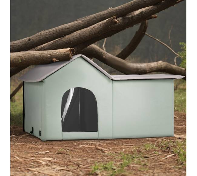 Sulankstomas šildomas katės namelis su kilimėliu7