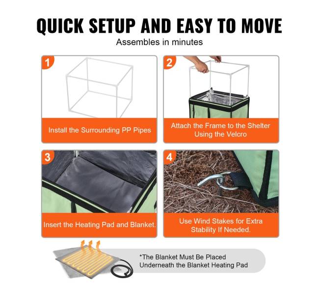 Pakeltas šildomas kačių namelis su šildymo kilimėliu žalias (S)6