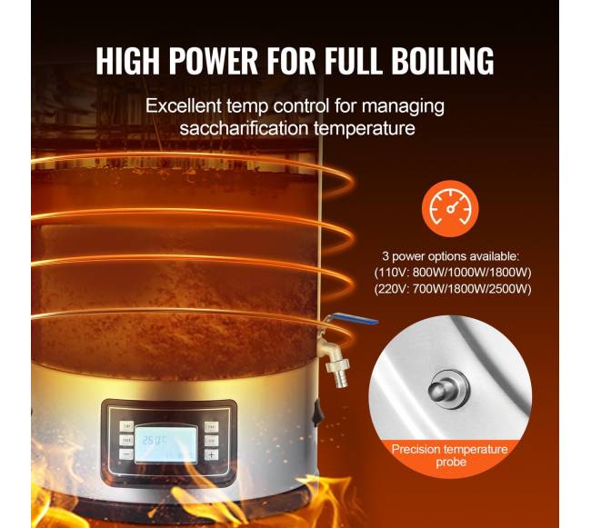 Elektrinė alaus virimo sistema, 30 litrų 304 nerūdijantis plienas3