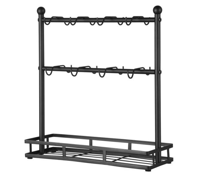 Puodelių laikiklis su 16 kabliukų ir laikymo baze0