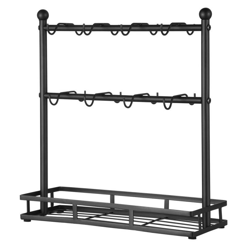 Puodelių laikiklis su 16 kabliukų ir laikymo baze0