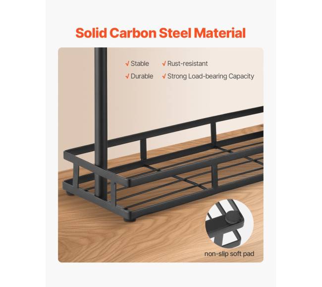 Puodelių laikiklis su 16 kabliukų ir laikymo baze4