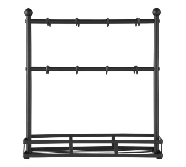 Puodelių laikiklis su 16 kabliukų ir laikymo baze9