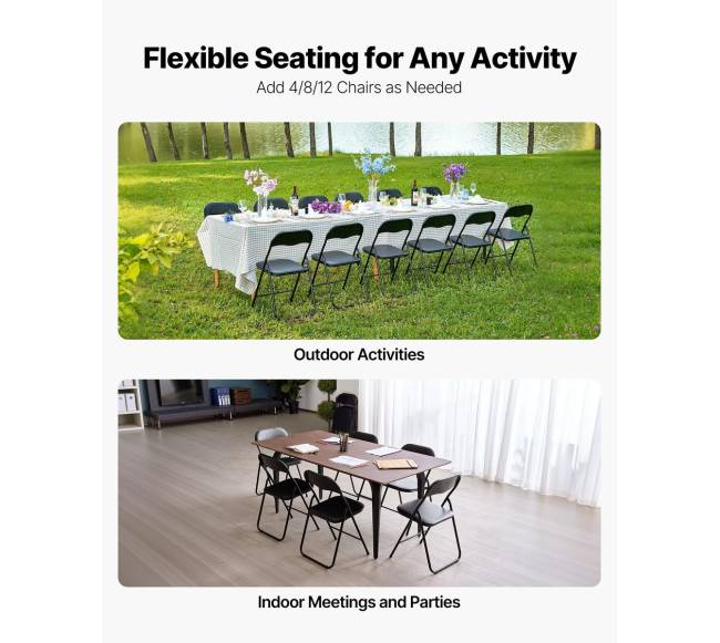 6 dalių lankstomų odinių kėdžių komplektas6