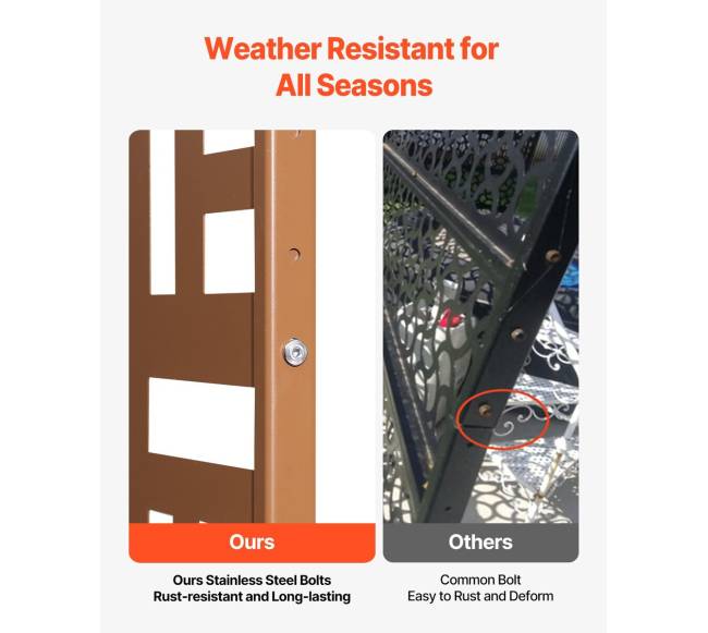 Metalinis privatumo ekranas 91 x 191 cm rudas3