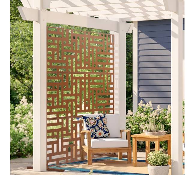 Metalinis privatumo ekranas 91 x 191 cm rudas7