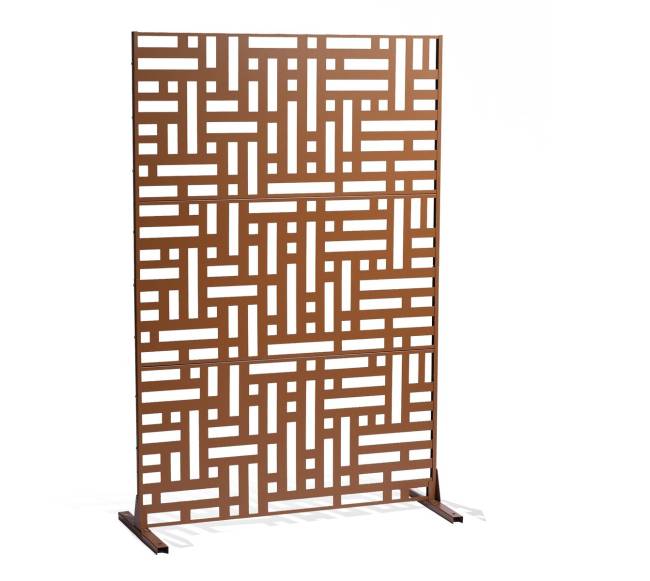 Metalinis privatumo ekranas 91 x 191 cm rudas9