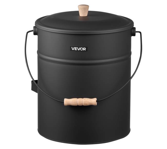 Pelenų kibiras su dangčiu ir įrankiais8