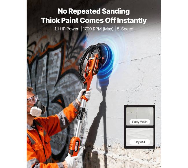 Gipso šlifuoklis 850W su LED apšvietimu1