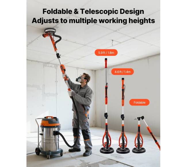 Gipso šlifuoklis 850W su LED apšvietimu2