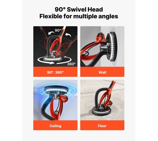 Gipso šlifuoklis 850W su LED apšvietimu3