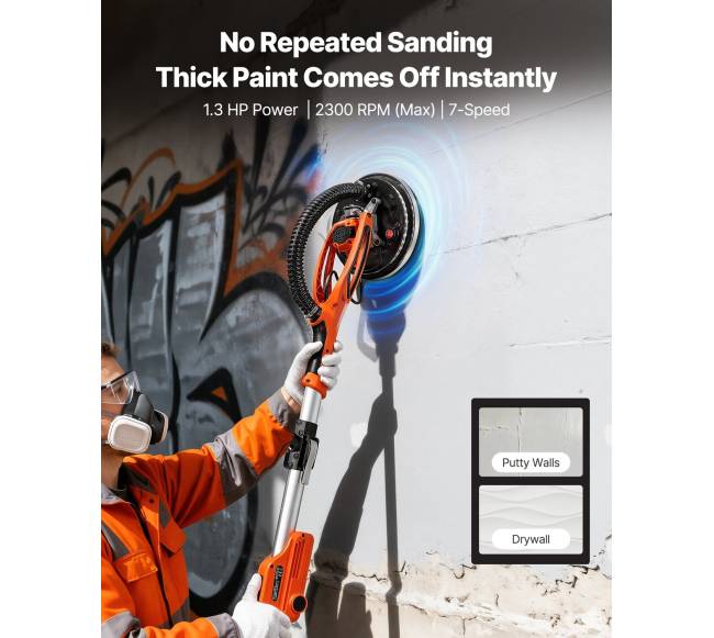 950W gipskartonio šlifuoklis su LED apšvietimu1