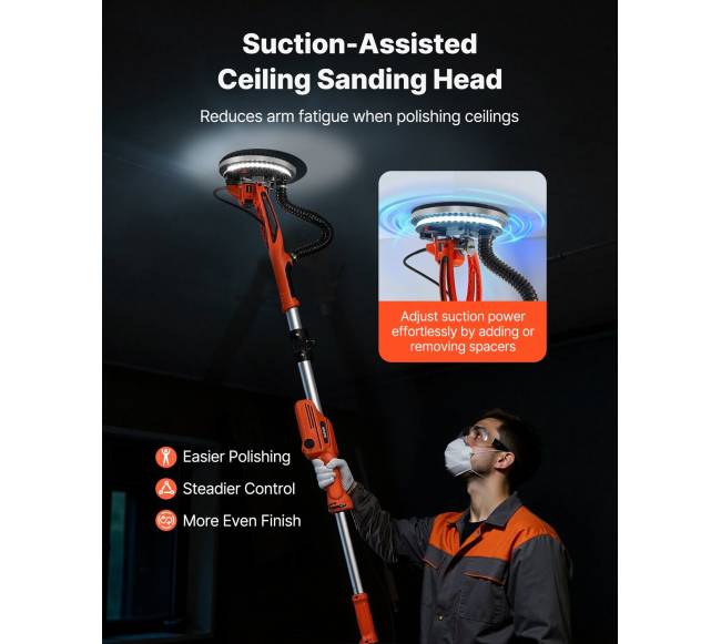 950W gipskartonio šlifuoklis su LED apšvietimu2