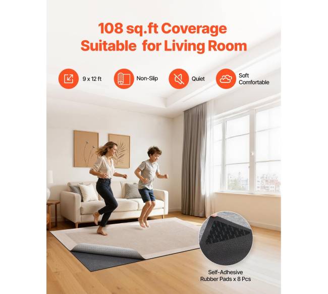 Neslystanti kilimo pagalvėlė 2.74x3.66 m1