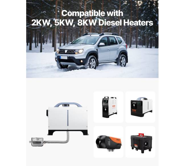 600 mm dyzelinio šildytuvo išmetimo žarna2