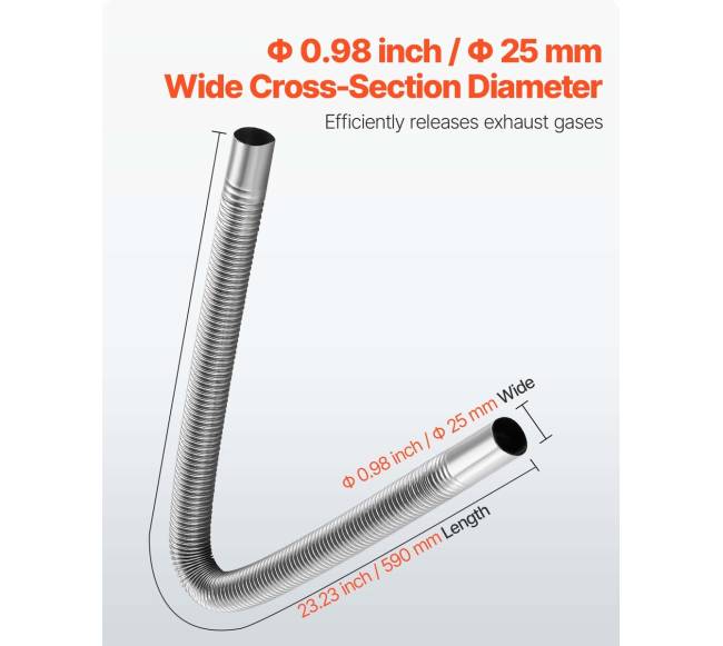 600 mm dyzelinio šildytuvo išmetimo žarna3