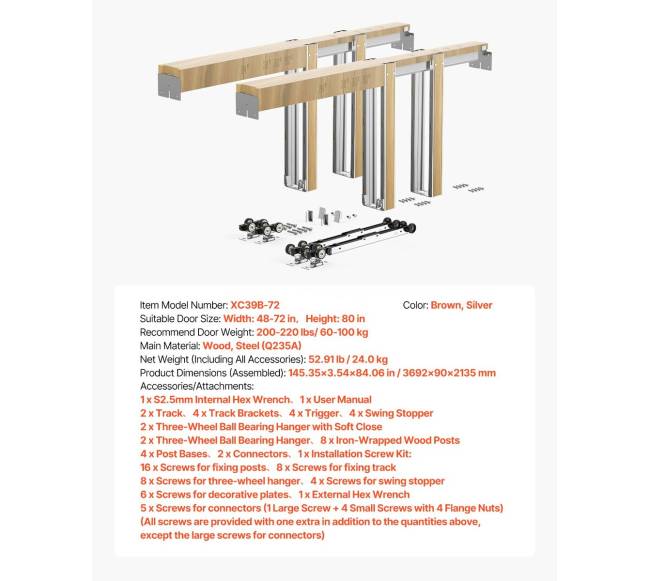 Paslėptų durų rėmo komplektas miegamajam6