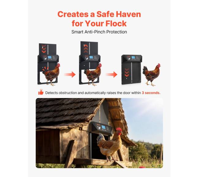 automatinės vištų tvarto durys su LCD ekranu3