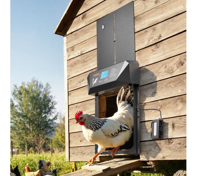 automatinės vištų tvarto durys su LCD ekranu7