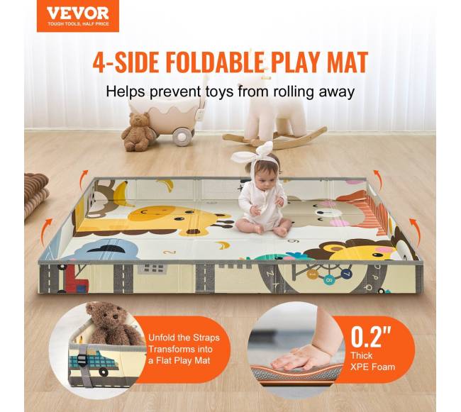 Dvipusis kūdikių kilimėlis, 140x180 cm1