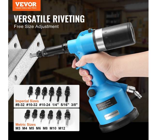 Pneumatinis kniediklis su 13 dydžių antgaliais1