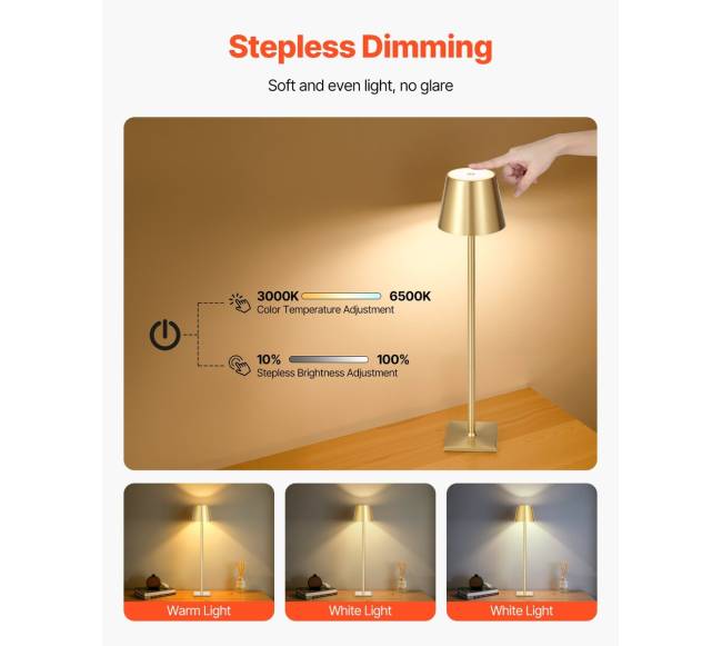 Belaidis stalo šviestuvas, reguliuojamas aukštis3