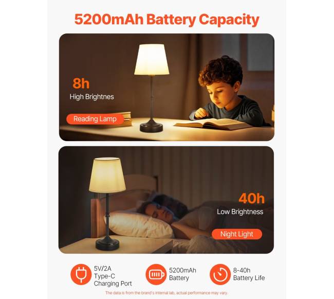 Belaidė stalinė lempa su įkraunama baterija3