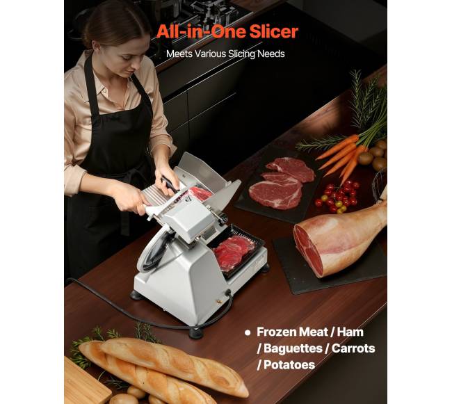 Komercinis mėsos pjaustyklė su 250 mm peiliu4