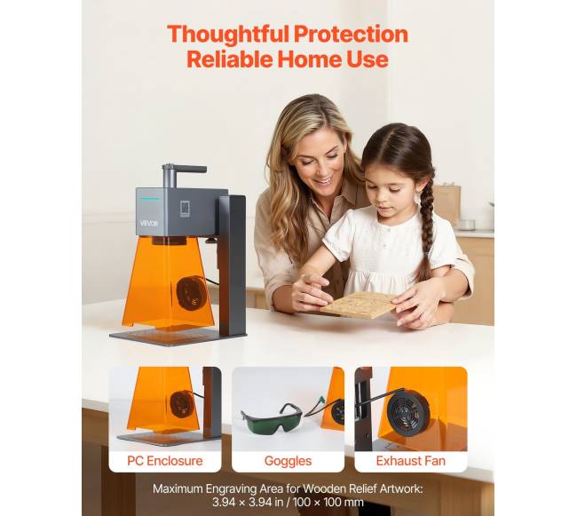 Nešiojamas lazerinis graviruoklis 12W, medžiagoms5