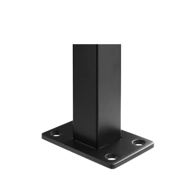 Metalinė turėklo stulpelis 91x3.8x3.8cm be skylių, 1 vnt, juoda0