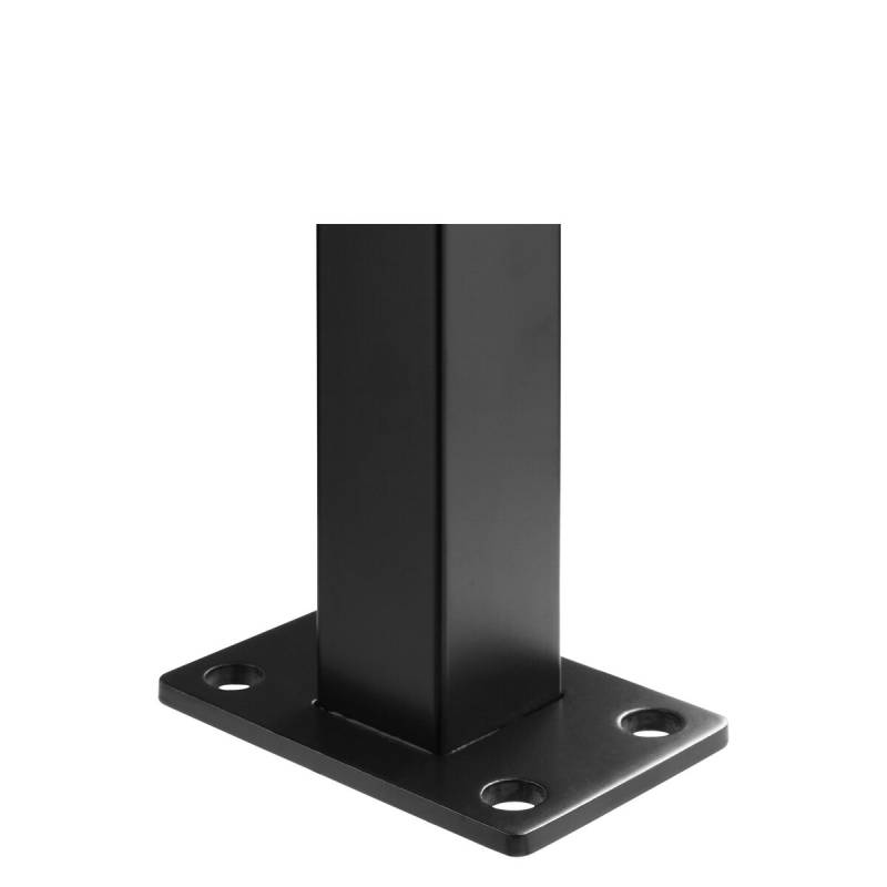 Metalinė turėklo stulpelis 91x3.8x3.8cm be skylių, 1 vnt, juoda0