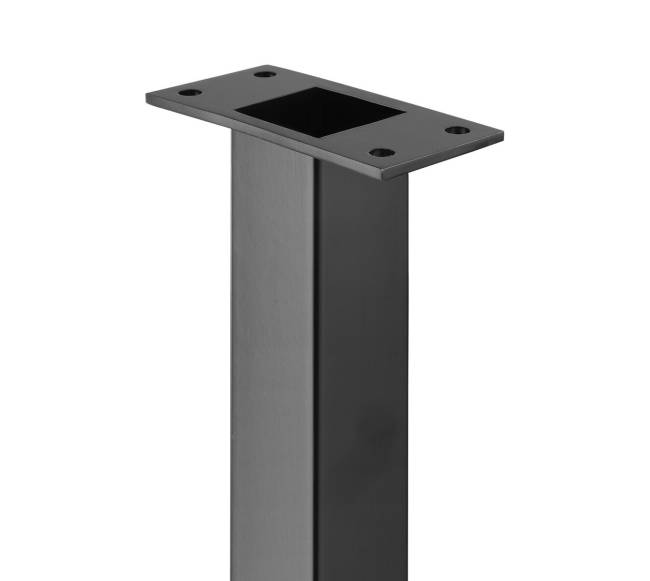 Metalinė turėklo stulpelis 91x3.8x3.8cm be skylių, 1 vnt, juoda8