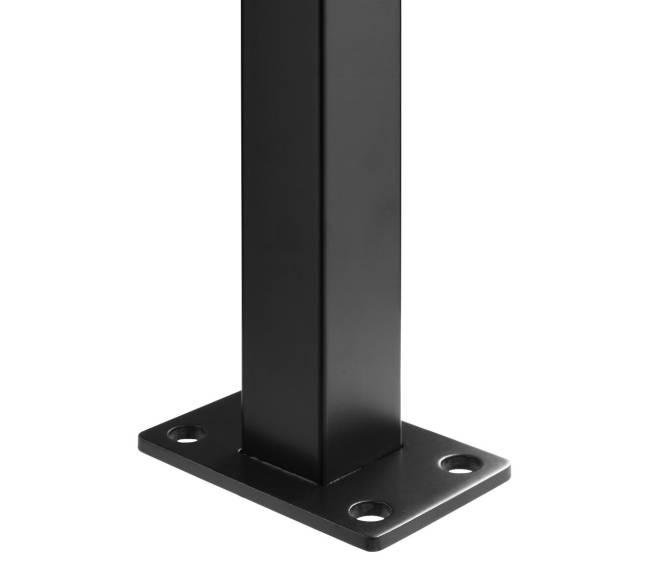 Metalinė turėklo stulpelis 91x3.8x3.8cm be skylių, 1 vnt, juoda9