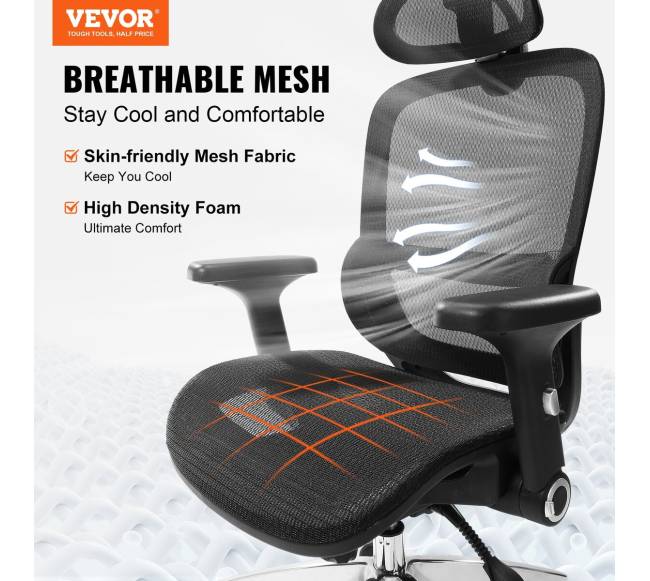 Reguliuojama tinklelinė biuro kėdė1