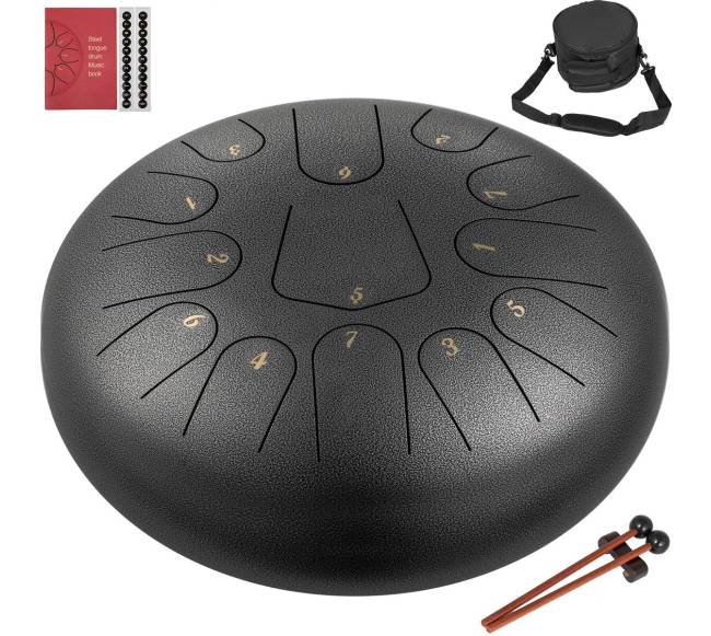 Plieninis liežuvėlių būgnas 13 natų, 30 cm0