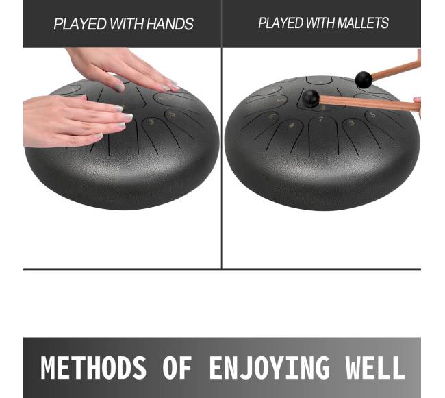 Plieninis liežuvėlių būgnas 13 natų, 30 cm5