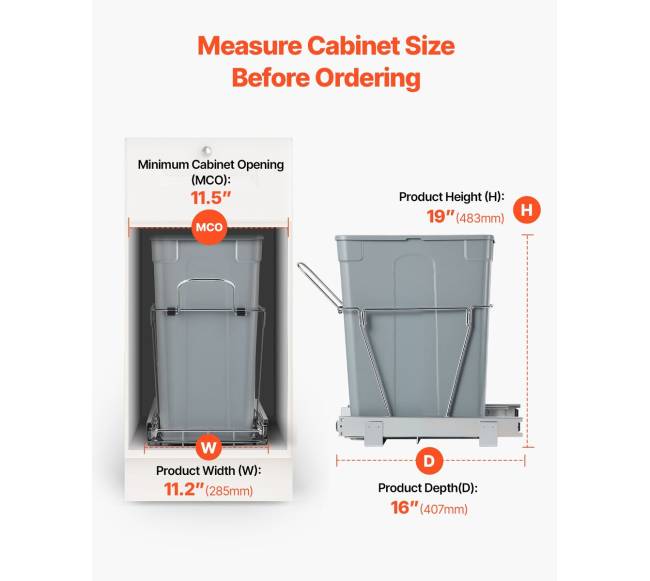 Ištraukiamas šiukšlių konteineris virtuvės spintelei3