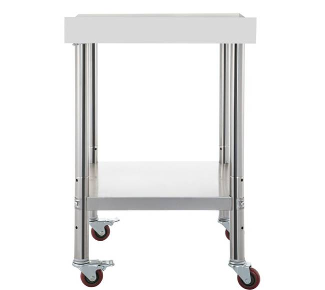 Nerūdijančio plieno darbinis stalas su ratukais10