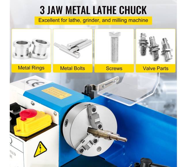 Atsišaukiantis tekinimo griebtuvas CNC su trimis reguliuojamais žandikauliais1