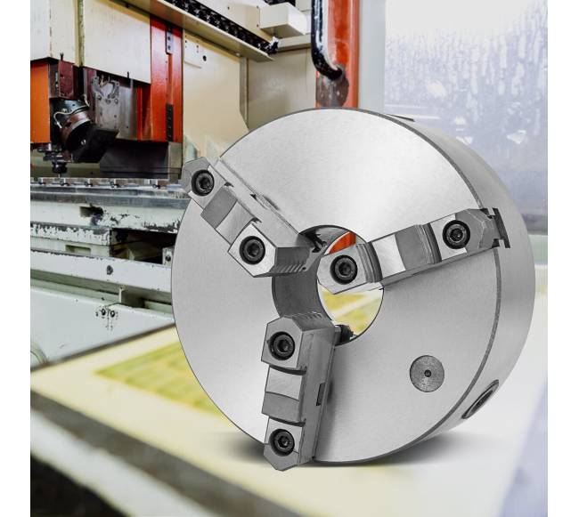 Atsišaukiantis tekinimo griebtuvas CNC su trimis reguliuojamais žandikauliais7