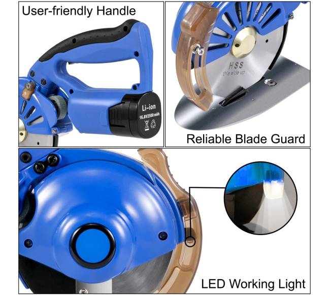 Belaidės elektrinės audinių žirklės 125 mm4