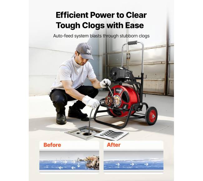 kanalizacijos valymo mašina 30m su automatinis tiektuvas1