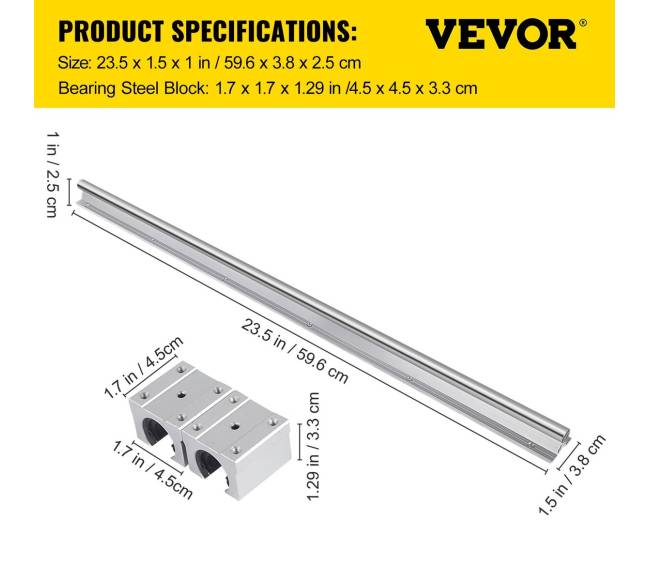 2X SBR16-600 mm linijinės bėgių kreipiančiosios6