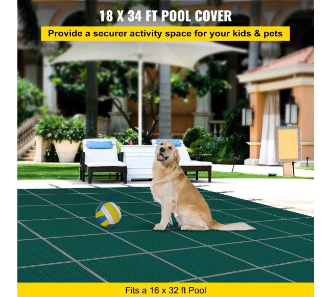Įleidžiamo baseino žieminė apsaugos danga 18x34 ft su kairiu laipteliu1