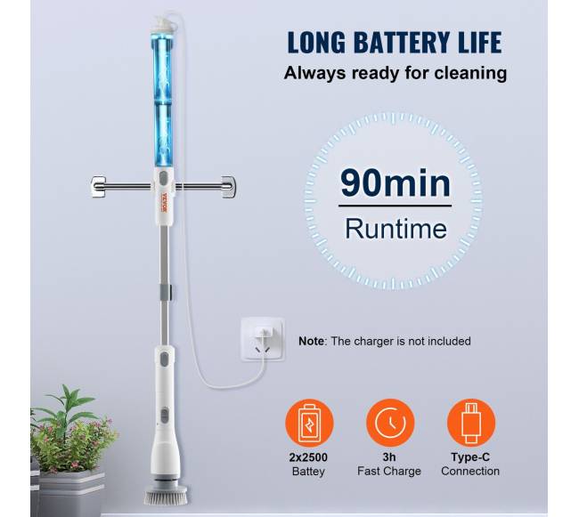 Elektrinis sukamuoju šepetys su prailginamu kotu3