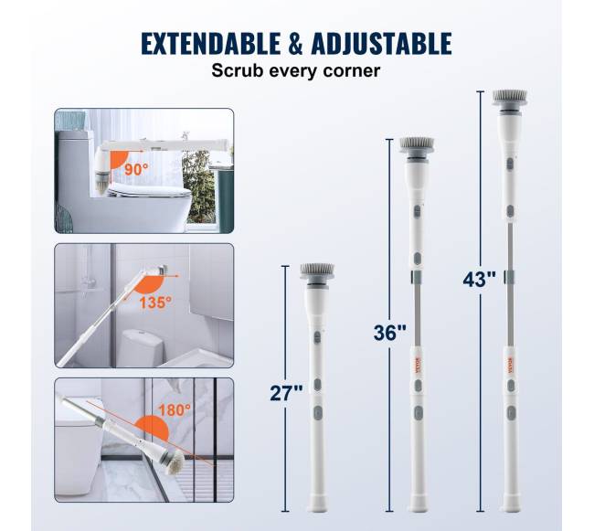 Elektrinis sukamuoju šepetys su prailginamu kotu5